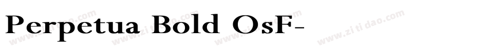 Perpetua Bold OsF字体转换